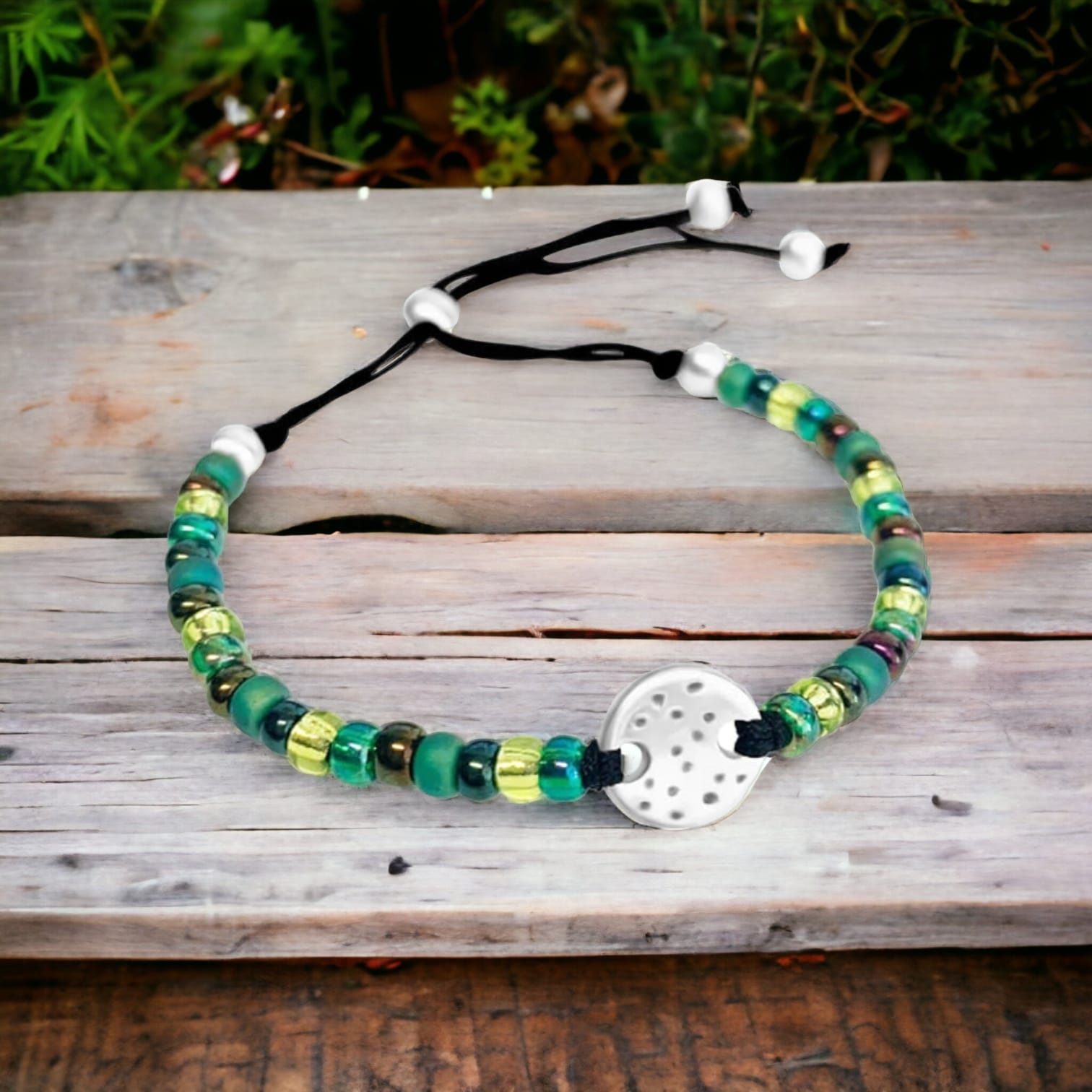 SK. - Circle of love adjustable bracelet - Forest green - SIGNATURE COLLECTION 4 weeks - offer in the menu