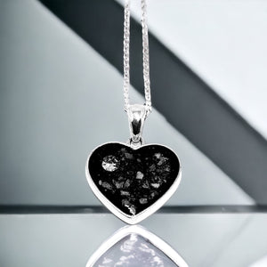 BRIGHTEST STAR IN THE SKY - HEART WITH SINGLE SWAROVSKI CRYSTAL - colour choice. 3 weeks