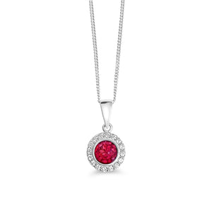 Halo round SET - 925 sterling silver ashes ring and pendant -SEE VIDEO - Popular - colour choice