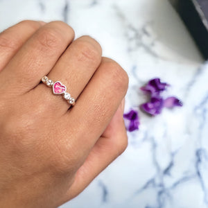 NEW SK - heart ring with diamante -  3 weeks