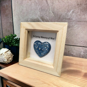 9 x 9 cm Bedside Ashes heart with Swarovski crystals and any text - SEE VIDEO - Any colour - 1-2 weeks