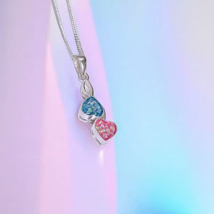 SK - Beloved Hearts - Double Heart Ashes Pendant - SEE VIDEO