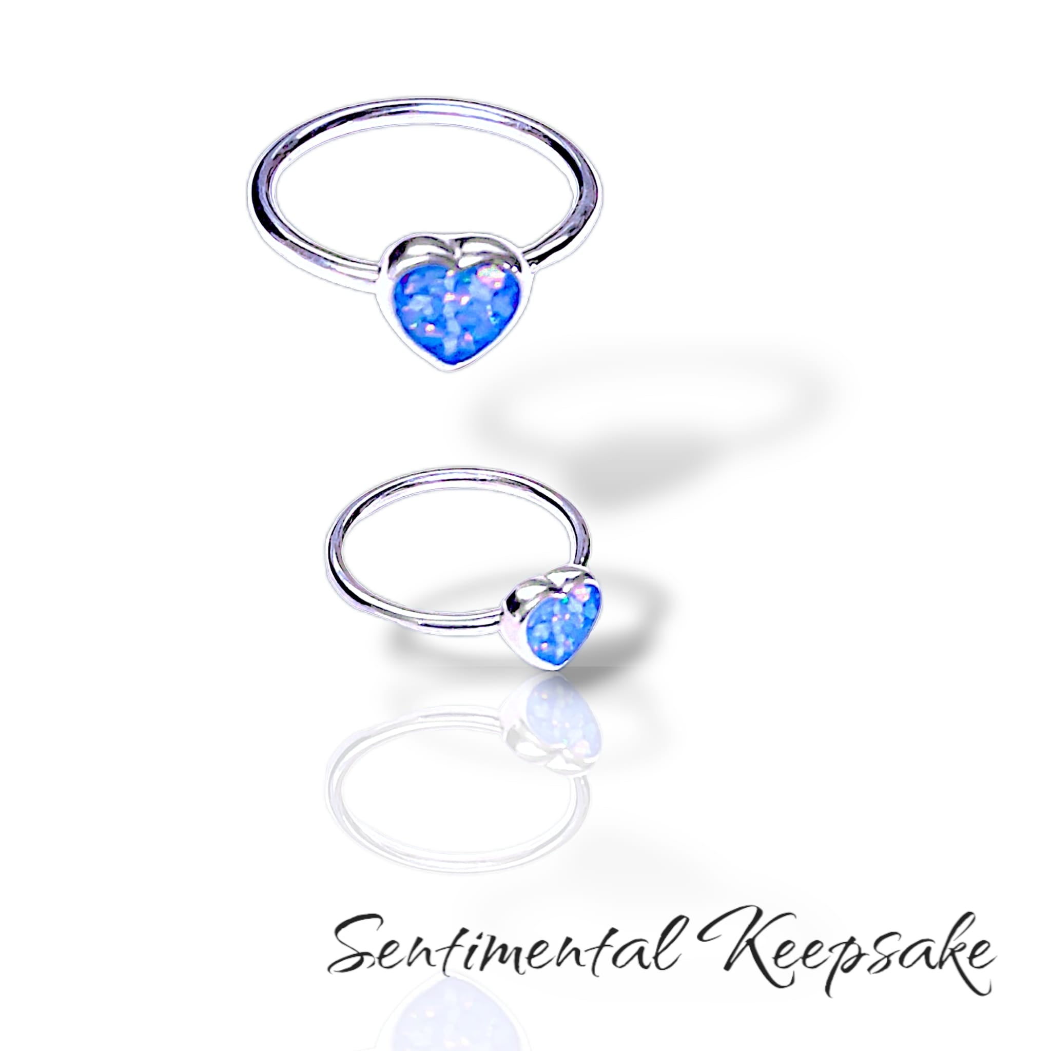 SK - The Memory Heart - Stacking Memorial Ring