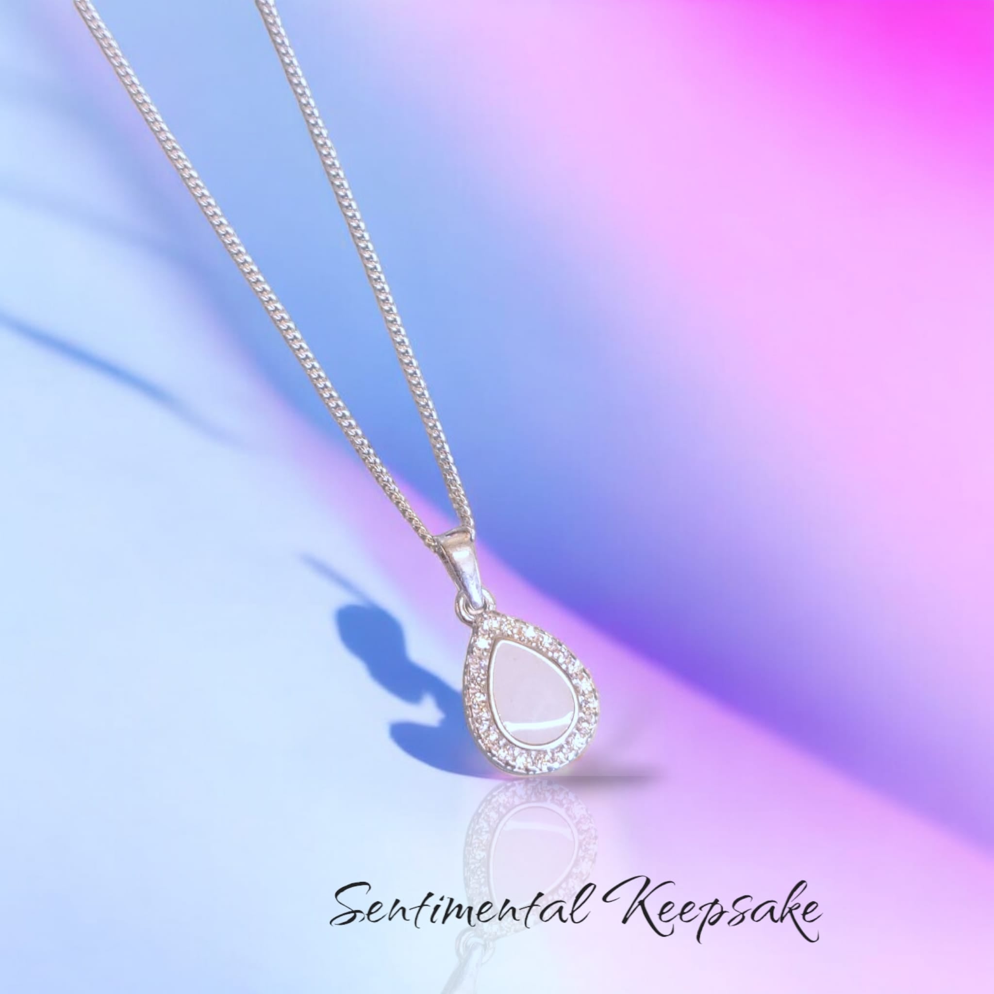 SK - Eternal Essence - Halo drop Breastmilk Pendant