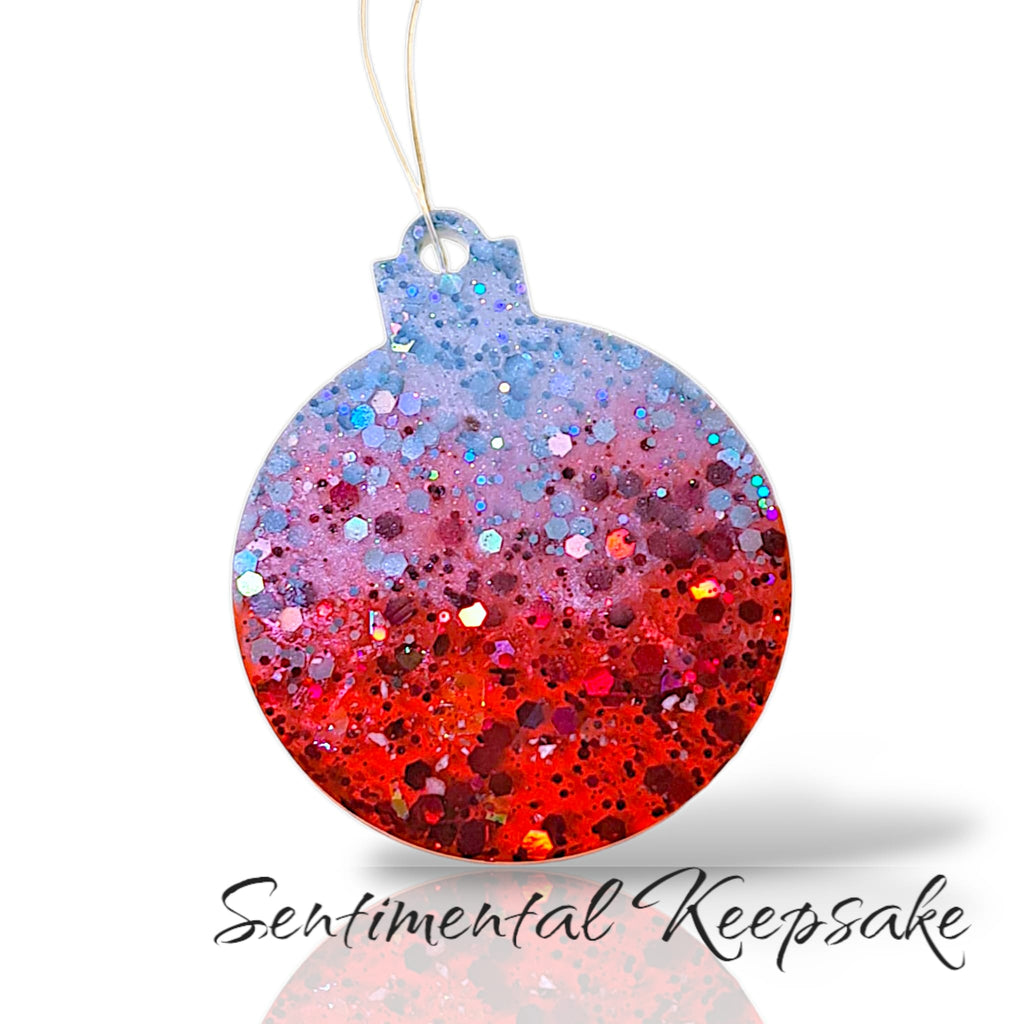 ashes memorial Christmas ornament 