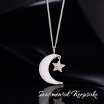 Load image into Gallery viewer, Breastmilk keepsake pendant, moon &amp; star
