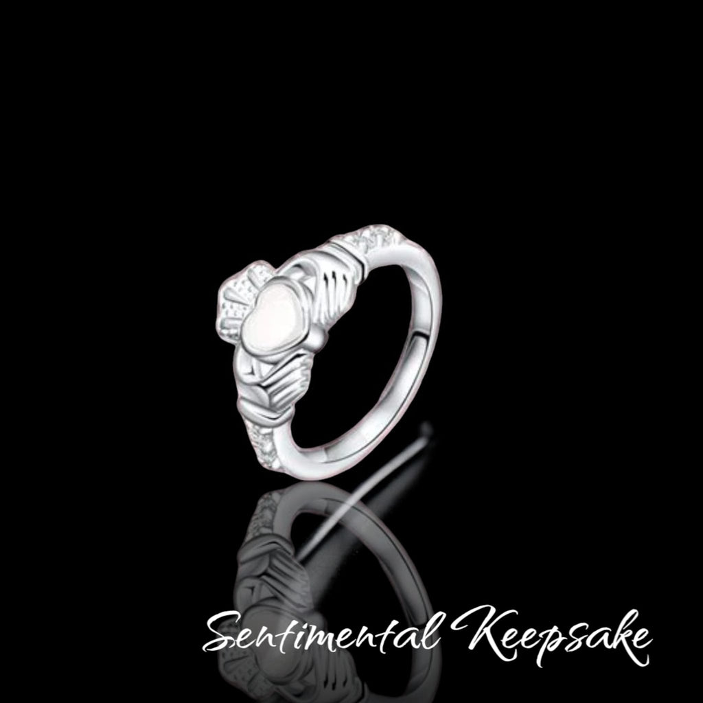 Claddagh breastmilk ring 