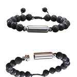 Load image into Gallery viewer, Self Fill Memorial Ashes Lava-Rock Unisex Bracelet - Stainless Steel
