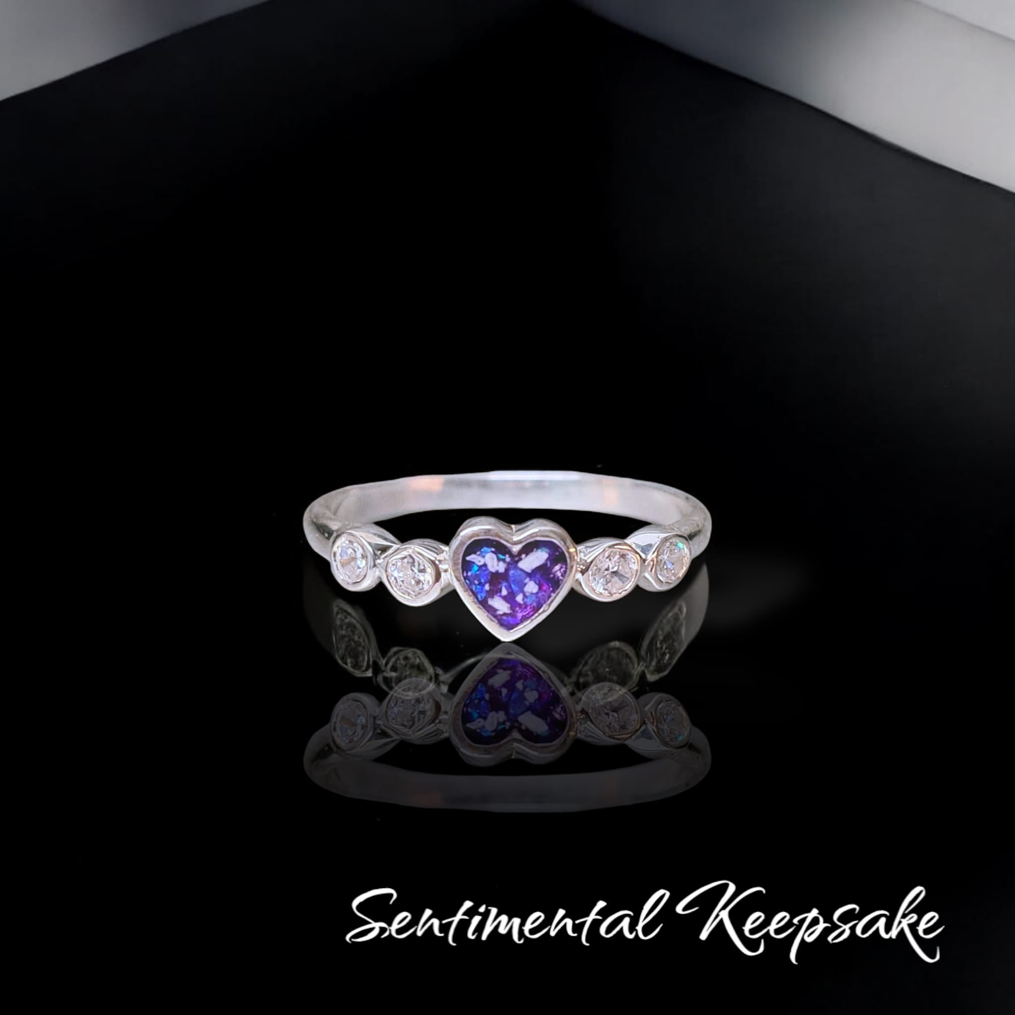 SK - Cherished Moments heart - Memorial Ring