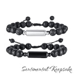 Load image into Gallery viewer, Self Fill Memorial Ashes Lava-Rock Unisex Bracelet - Stainless Steel
