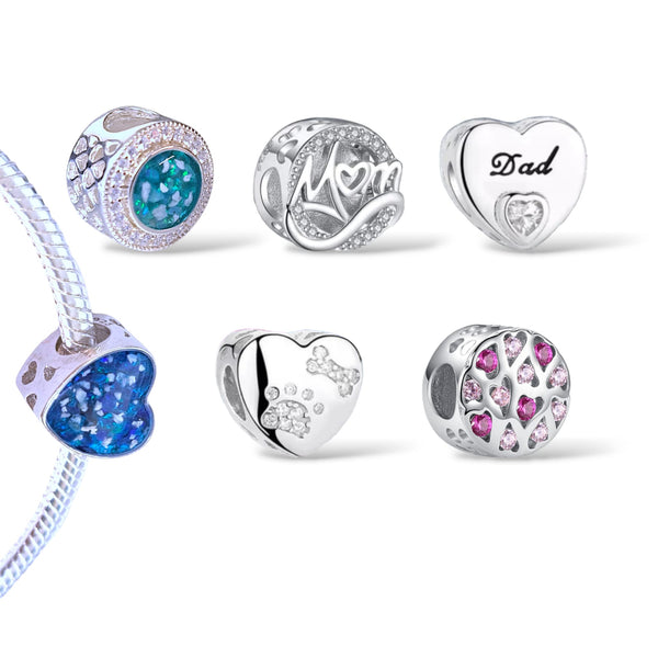 ashes charm beads for Pandora bracelet