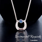 Load image into Gallery viewer, horseshoe memorial ashes jewellery affordable
