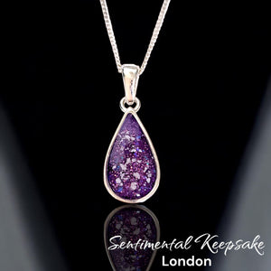 SK - Classic Tear Drop  Memorial Pendant