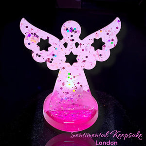 Angel with Ashes or Breastmilk and LED tealight (orders over £180 FREE) Also Available To Buy