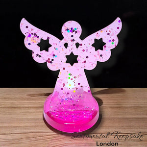 Angel with Ashes or Breastmilk and LED tealight (orders over £180 FREE) Also Available To Buy