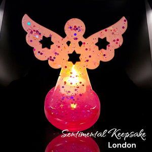 Angel with Ashes or Breastmilk and LED tealight (orders over £180 FREE) Also Available To Buy