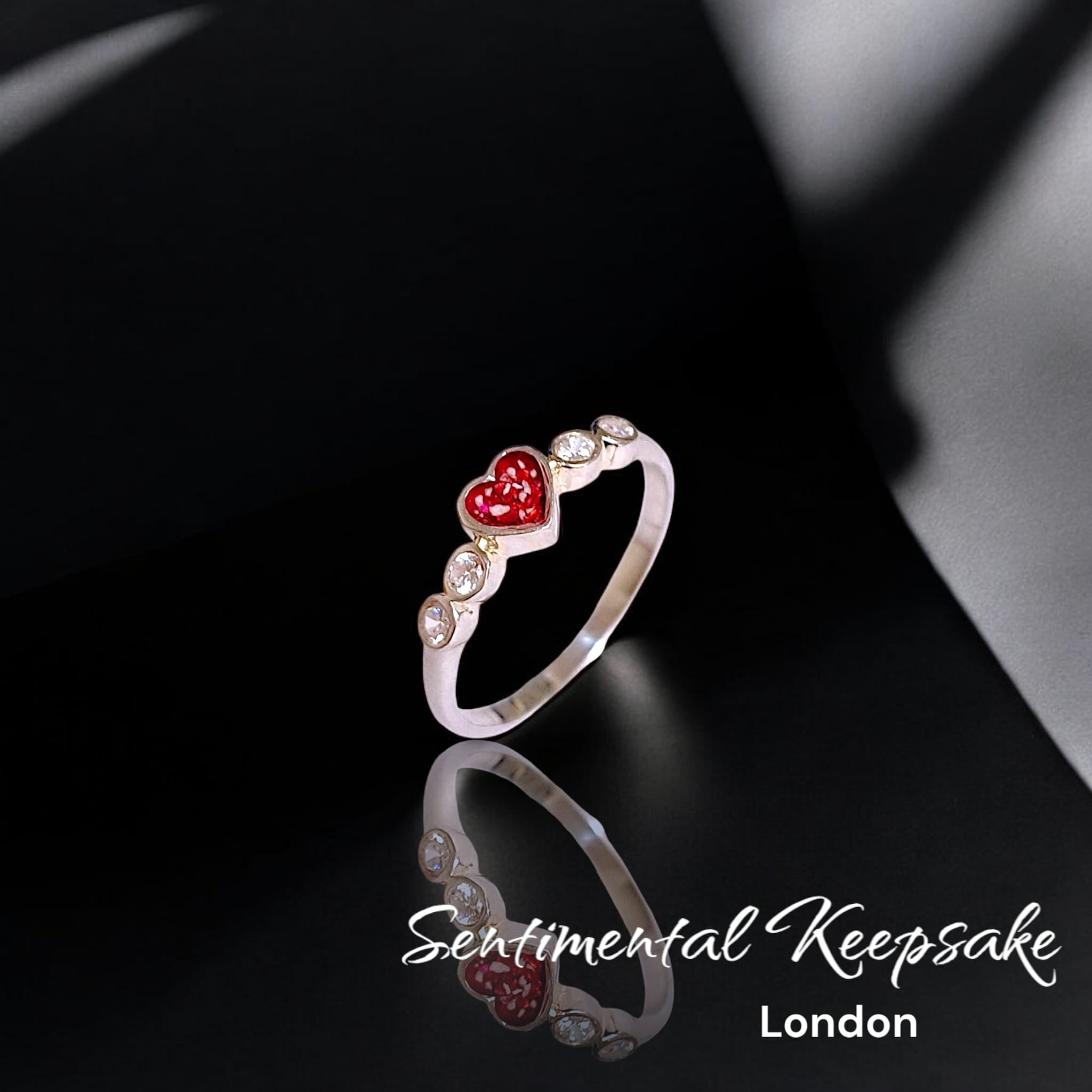 SK - Cherished Moments heart - Memorial Ring