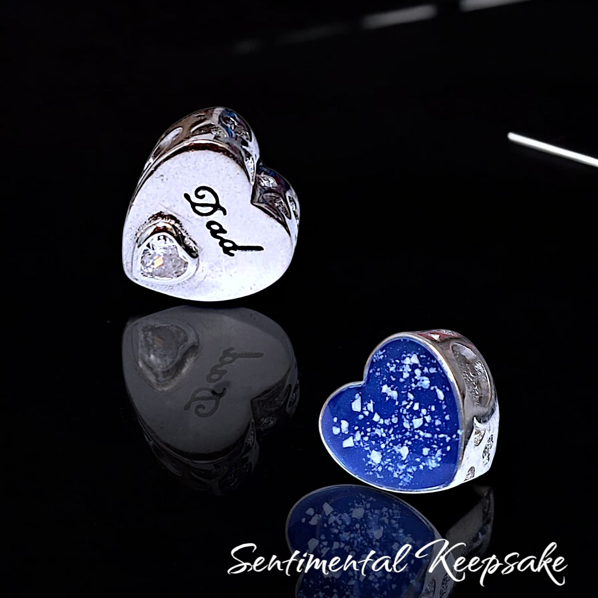 SK - Dad ashes Memorial charm bead