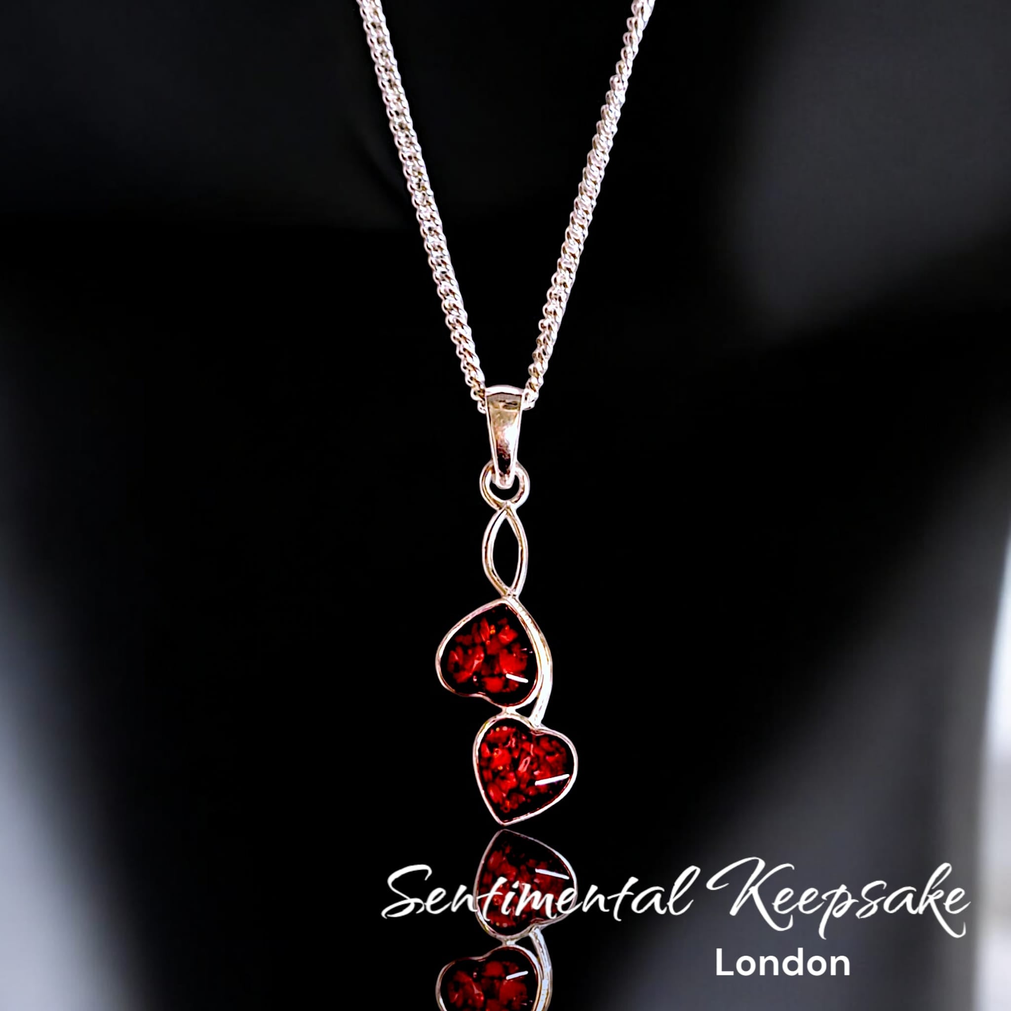 Beloved Hearts Memorial Ashes Pendant By Sentimental Keepsake - See Video