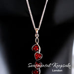 Load image into Gallery viewer, Beloved Hearts Memorial Ashes Pendant By Sentimental Keepsake - See Video
