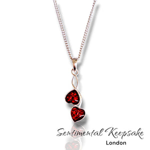 heart memorial ashes necklace jewellery