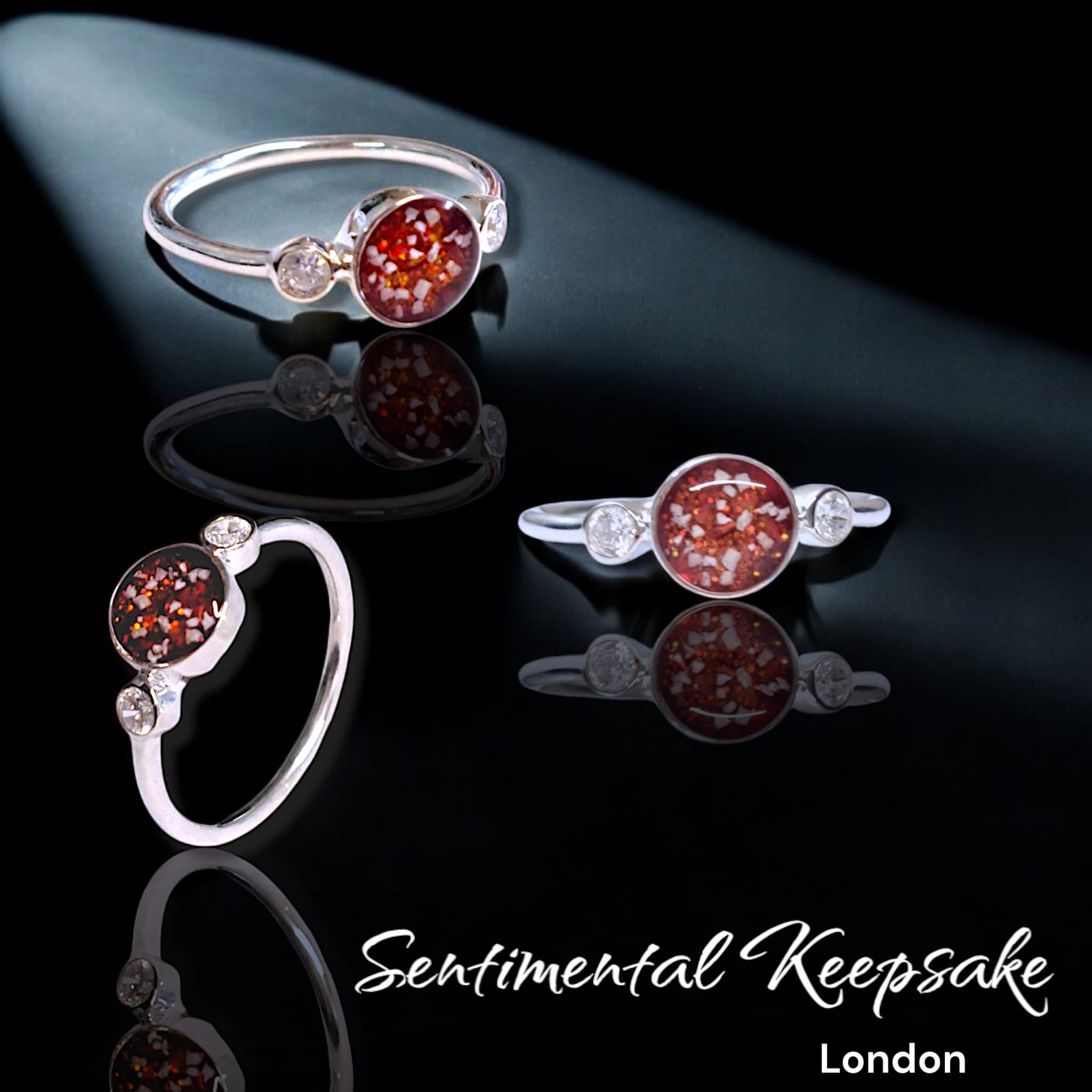 Memorial Ashes Ring - Close To Me By Sentimental Keepsake - SEE VIDEO