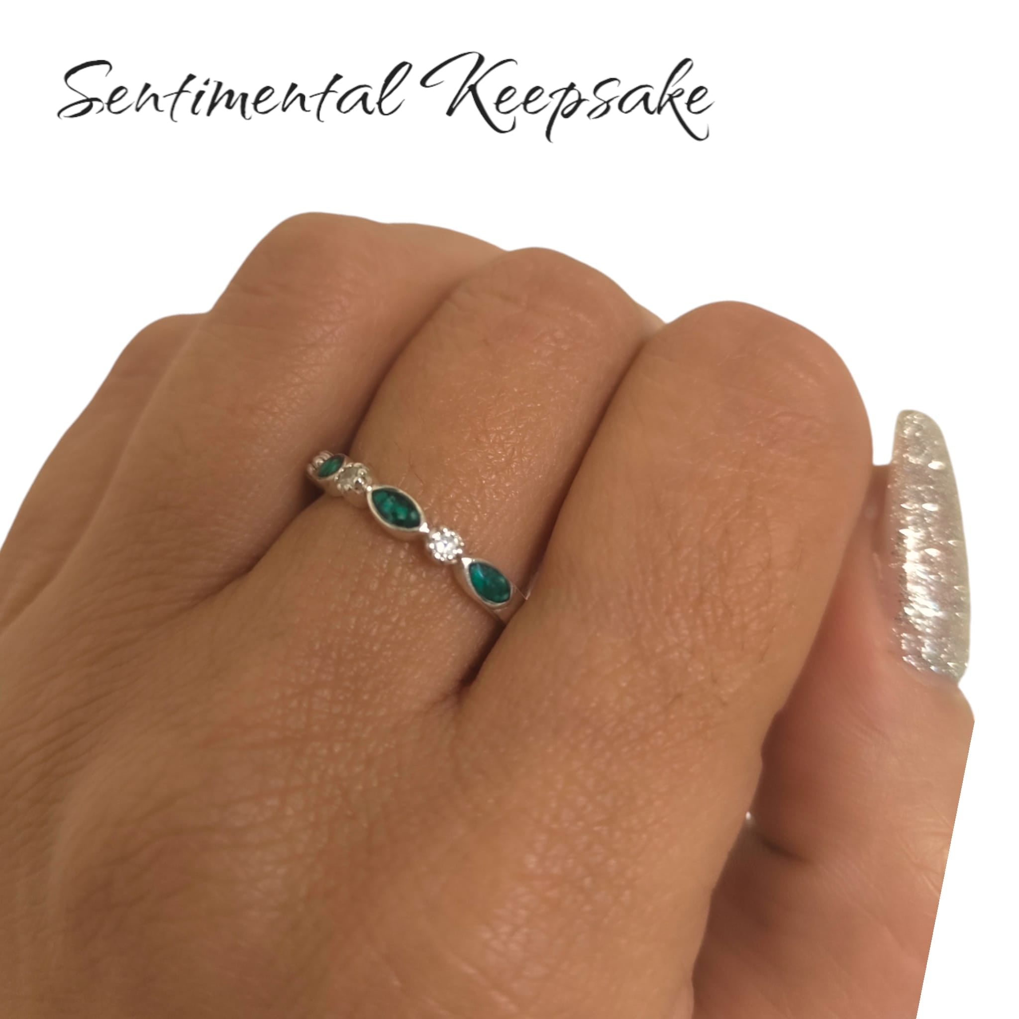 Memorial Remembrance Ring - Eternal Love - By Sentimental Keepsake H-Z