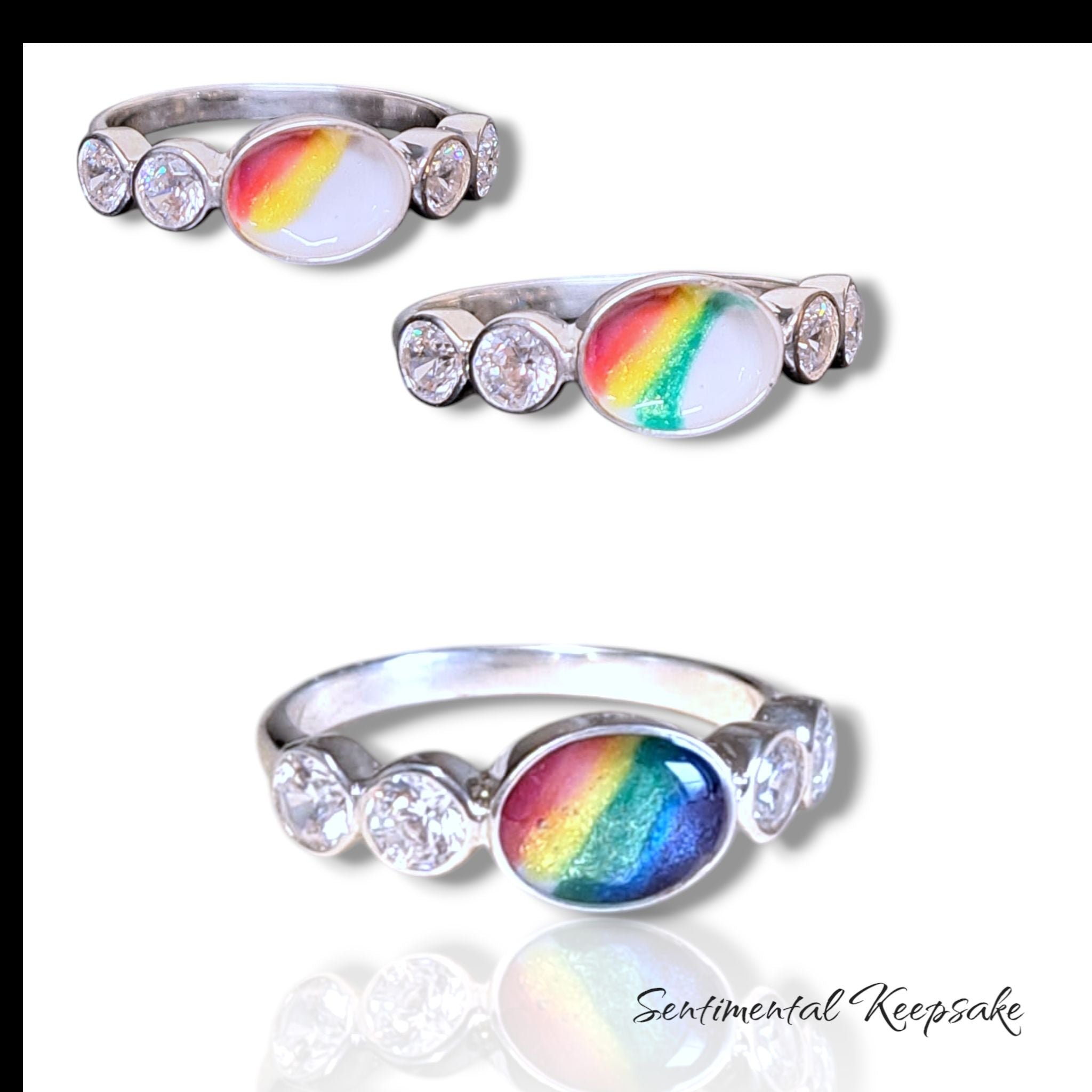 Breastmilk Ring - Rainbow Baby - Colour Splash Overly (or plain) see video