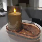 Load image into Gallery viewer, Eternal Glow Candle Holder Trinket Tray With Ashes And (safe) LED Candle - Feel Their Presence. (see video)
