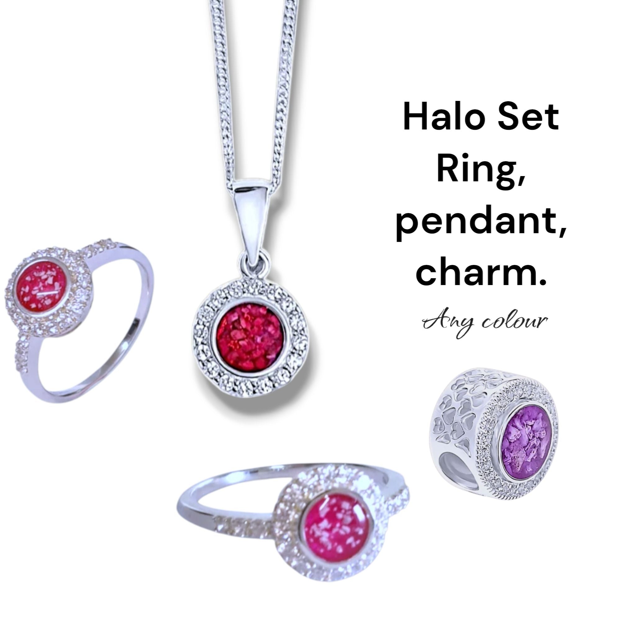 Exclusive Limited Offer - Halo Of Love set - Ring, Pendant And Charm Bead