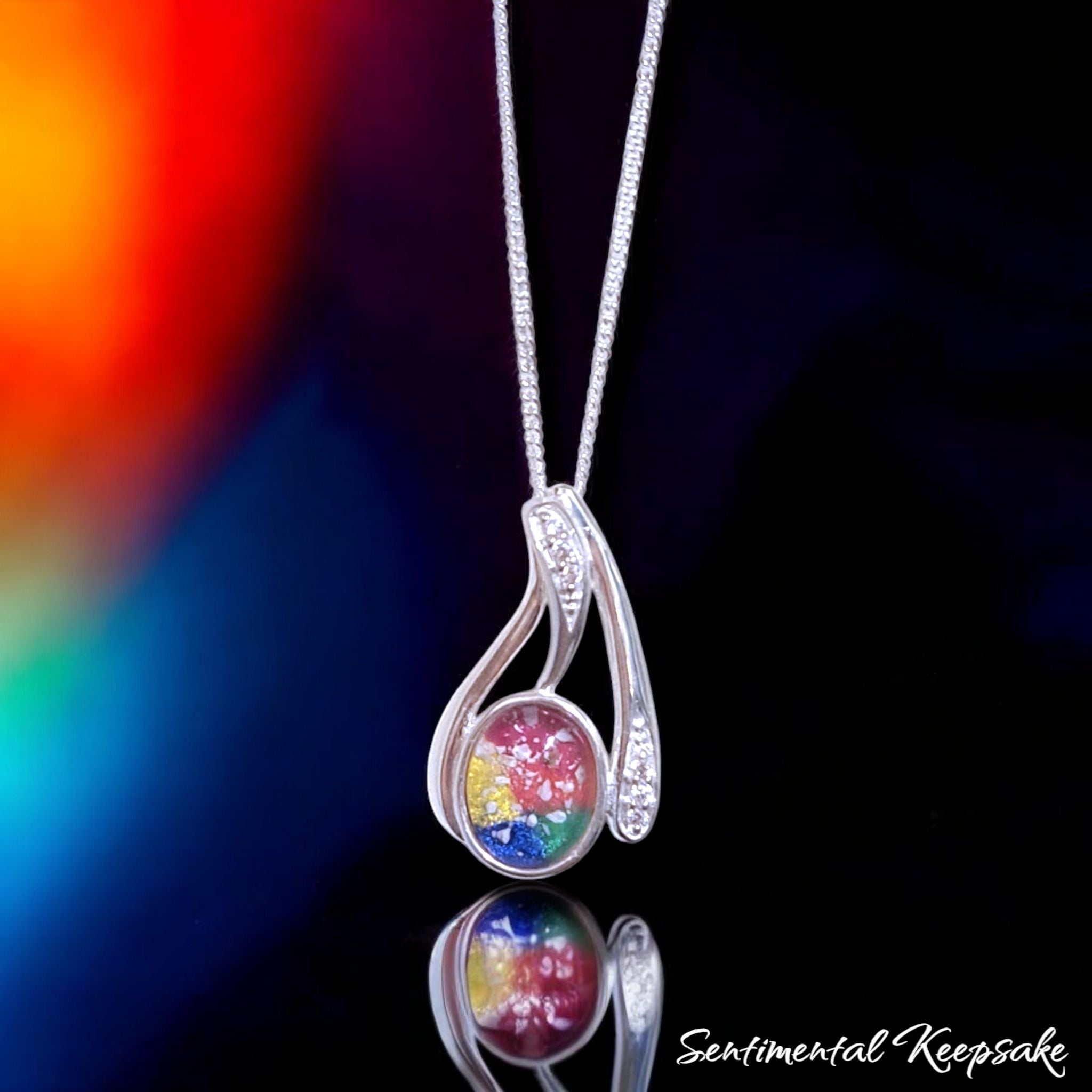 Rainbow bridge memorial jewellery