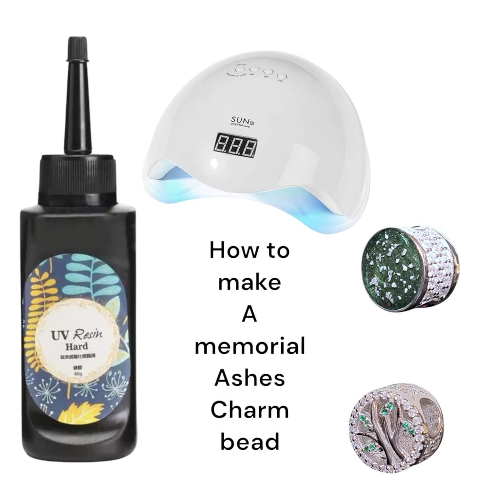 how to make resin ashes charm bead