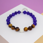 Load image into Gallery viewer, Breastmilk Bracelet - Pure Love By Sentimental Keepsake - Amethyst &amp; Tigers eye .
