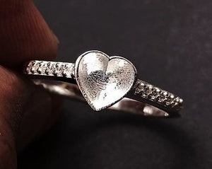 Sweet heart - 925 sterling silver ashes ring