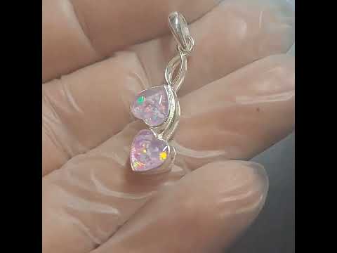 SK - Beloved Hearts - Double Heart Ashes Pendant - SEE VIDEO