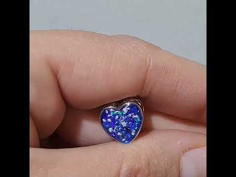 SK - Dad ashes Memorial charm bead - resin colour choice. 2 weeks
