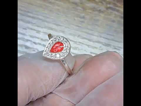 SK Sparkling teardrop ring.  SEE VIDEO - 3-4 weeks -  popular