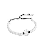 Load image into Gallery viewer, SK - Circle of love adjustable bracelet - white pearl SIGNATURE COLLECTION ... offer in menu 2-4 weeks
