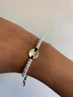 Load image into Gallery viewer, SK - Circle of love adjustable bracelet - white pearl SIGNATURE COLLECTION ... offer in menu 2-4 weeks
