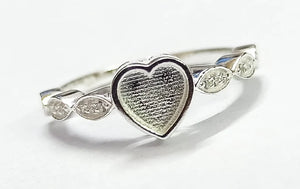 Speciality ring - SK-My beautiful heart ring - 925 sterling silver ashes ring - SEE VIDEO.  11 week
